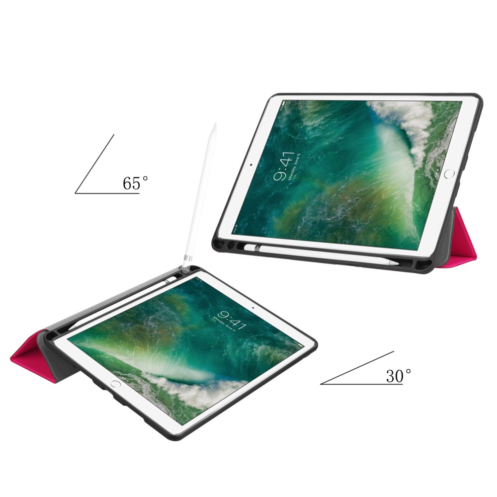 iPad Air (2019) / Pro 10.5 (2017) - Tri-Fold Fodral Med Pennhllare - Rosa