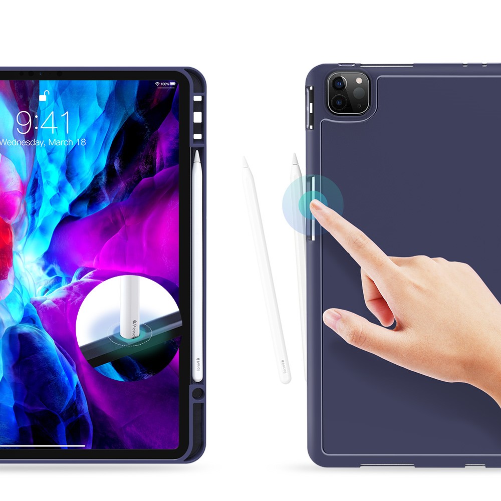 iPad Pro 12.9 (2020/2021) - DUX DUCIS OSOM Tri-Fold Fodral - Blå