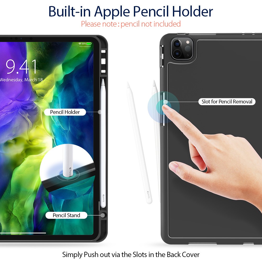 iPad Pro 11 (2018/2020/2021) - DUX DUCIS OSOM Tri-Fold Fodral - Svart