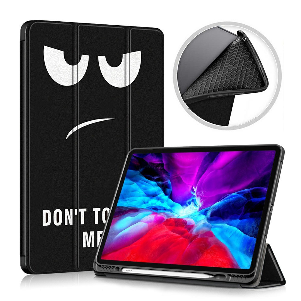 iPad Pro 12.9 (2020/2021) - Tri-Fold Fodral Med Pennhållare - Dont Touch Me