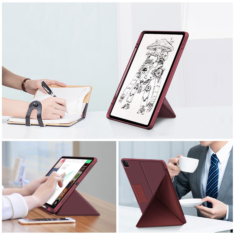 iPad Pro 12.9 (2018/2020/2021) - Origami Lder Fodral - Vinrd