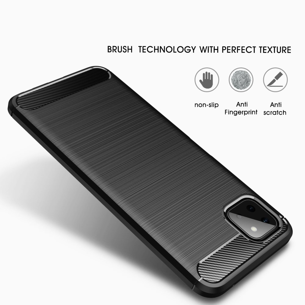 Samsung Galaxy A22 5G - Borstad Stl Textur Skal - Bl