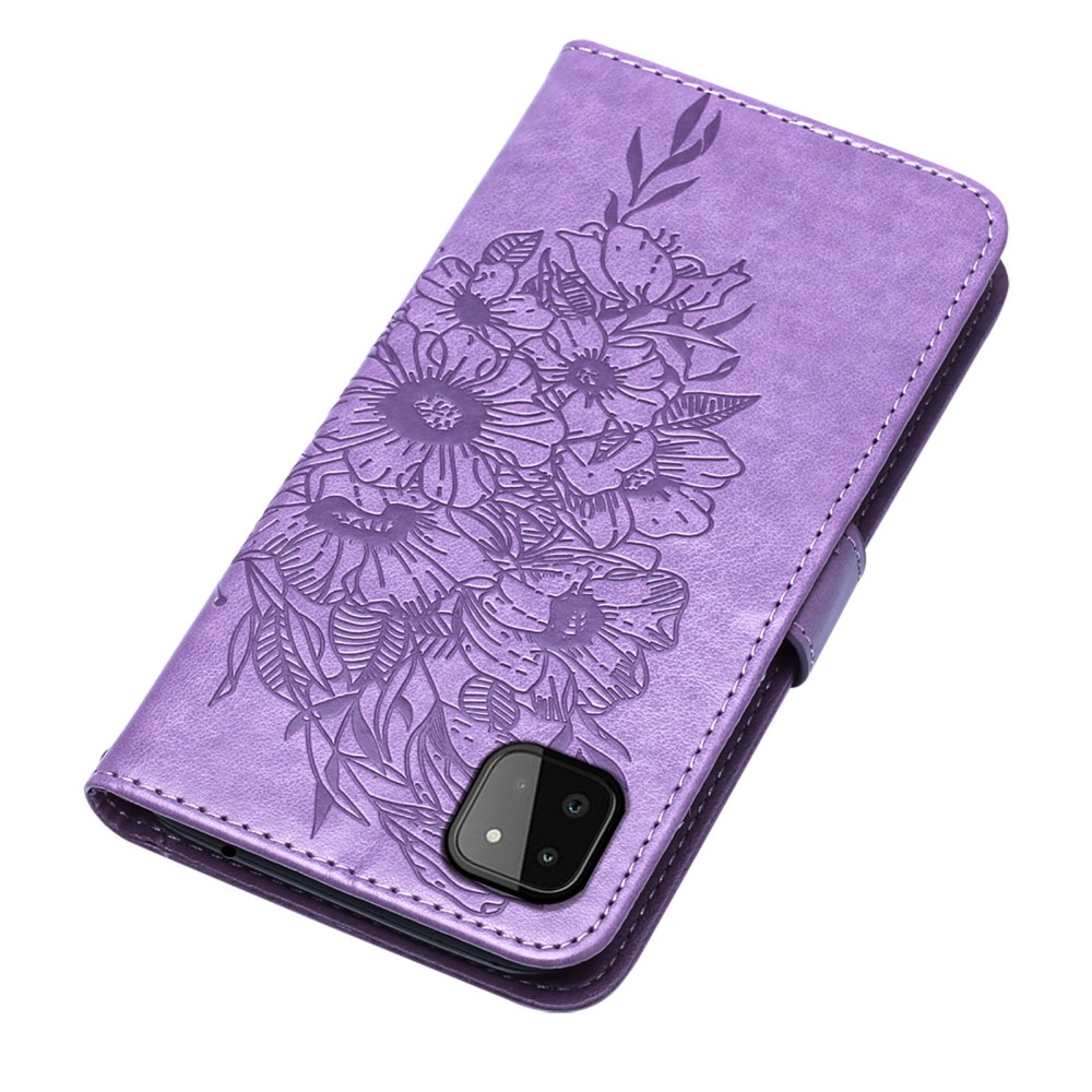 Samsung Galaxy A22 5G - Butterfly Plnboksfodral - Lila