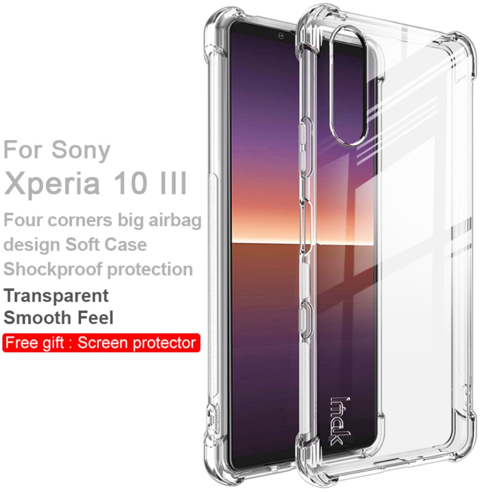 Sony Xperia 10 III - IMAK Shockproof TPU Skal + Skrmskydd