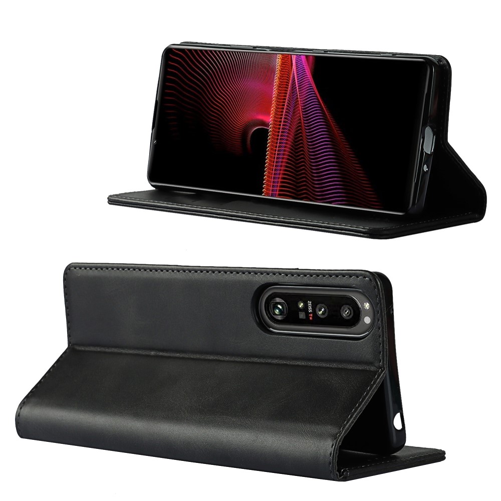 Sony Xperia 1 III - Flip Fodral Med Magnetisk Stngning - Svart