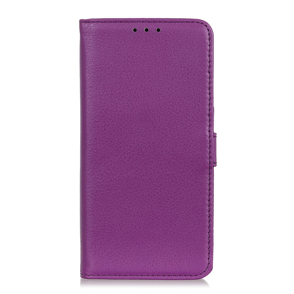 Xiaomi Redmi Note 10S - Litchi Lder Fodral - Lila