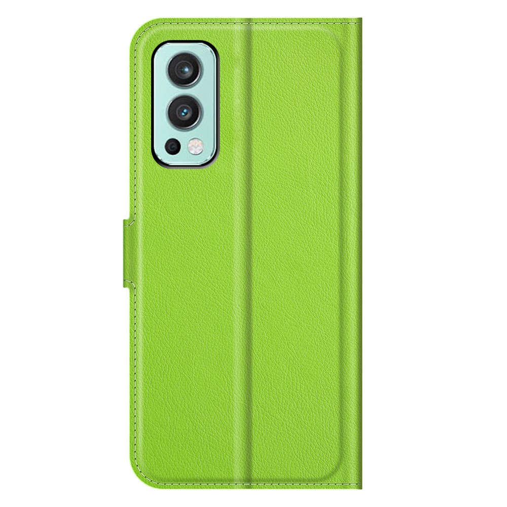 OnePlus Nord 2 5G - Litchi Läder Fodral - Grön