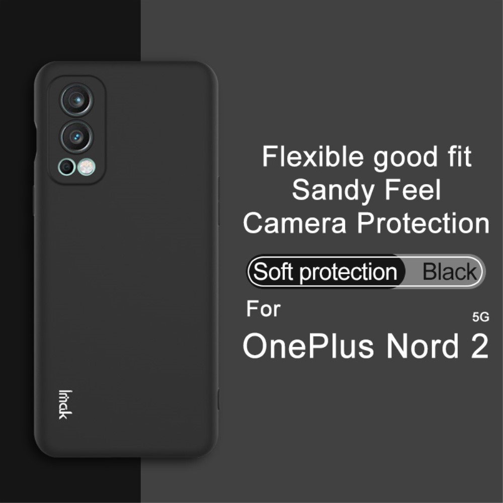 OnePlus Nord 2 5G - IMAK Matt Frostat TPU Skal - Svart
