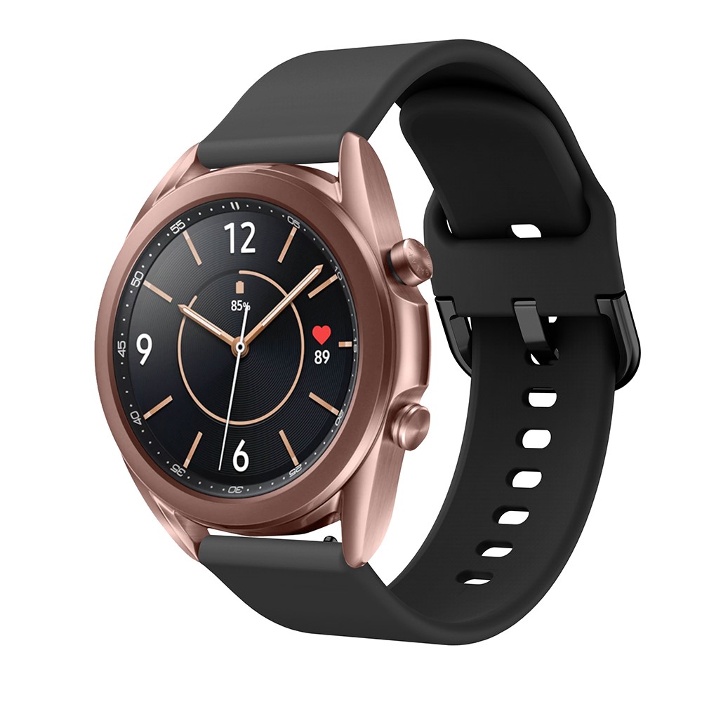 Silikon Armband Fr Smartwatch (20mm) - Svart