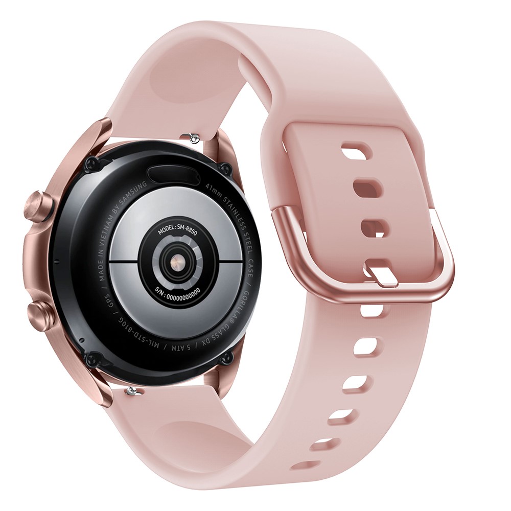 Silikon Armband Fr Smartwatch (20mm) - Ljus Rosa