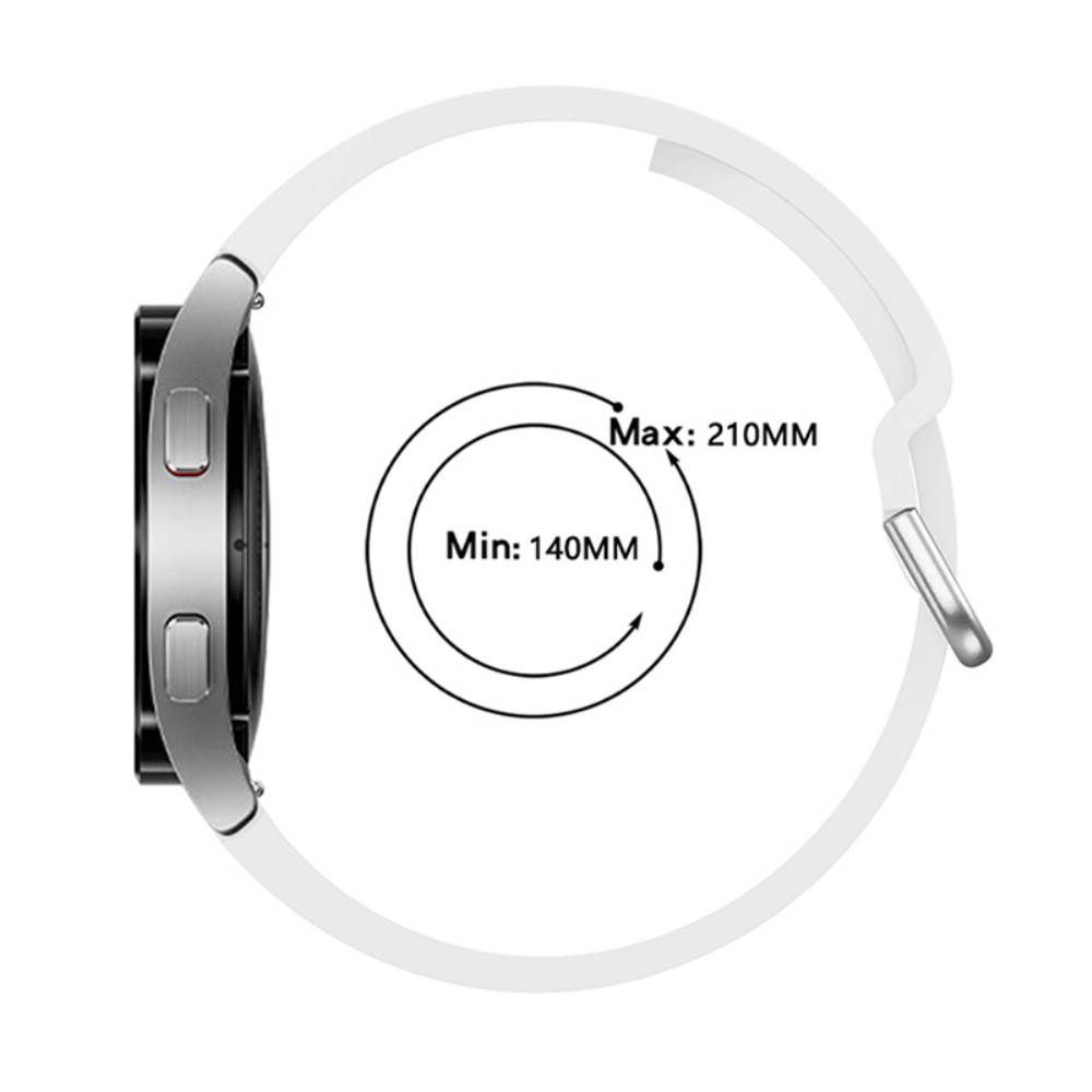 Silikon Armband Fr Samsung Galaxy Watch4 - Vit