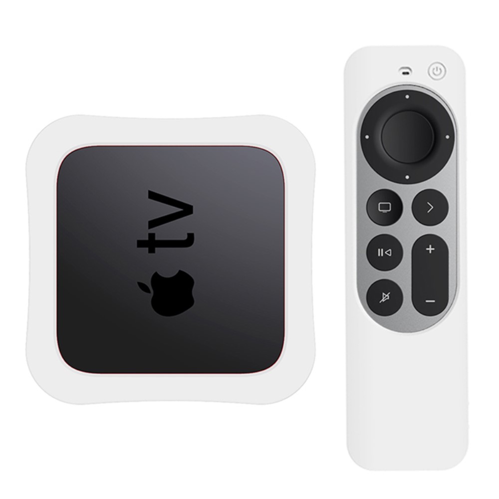  Apple TV 4K 2021 Silikonskal För Kontroll  Box - Vit - Teknikhallen.se