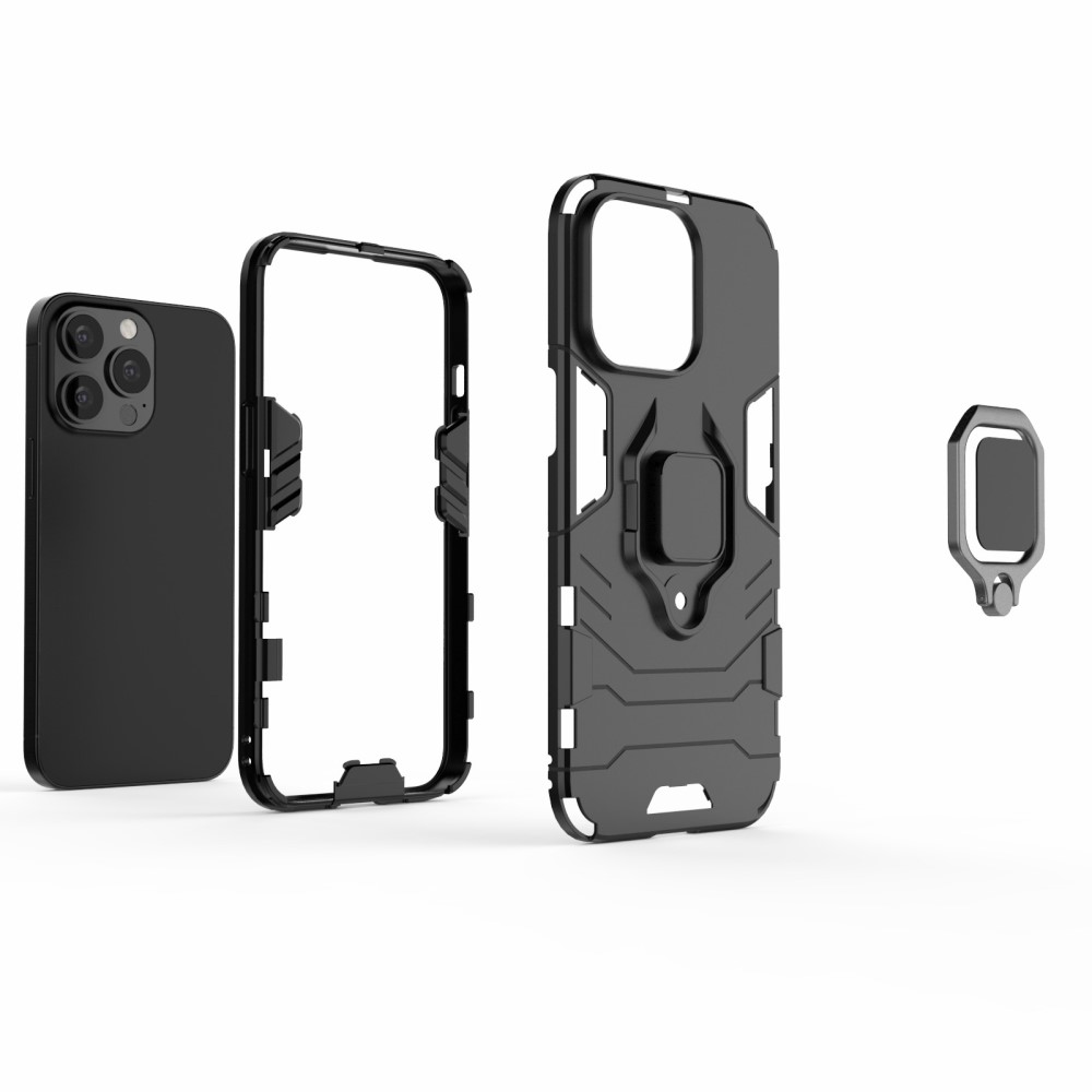 iPhone 13 Pro - Hybrid Armor Ring Skal - Rd