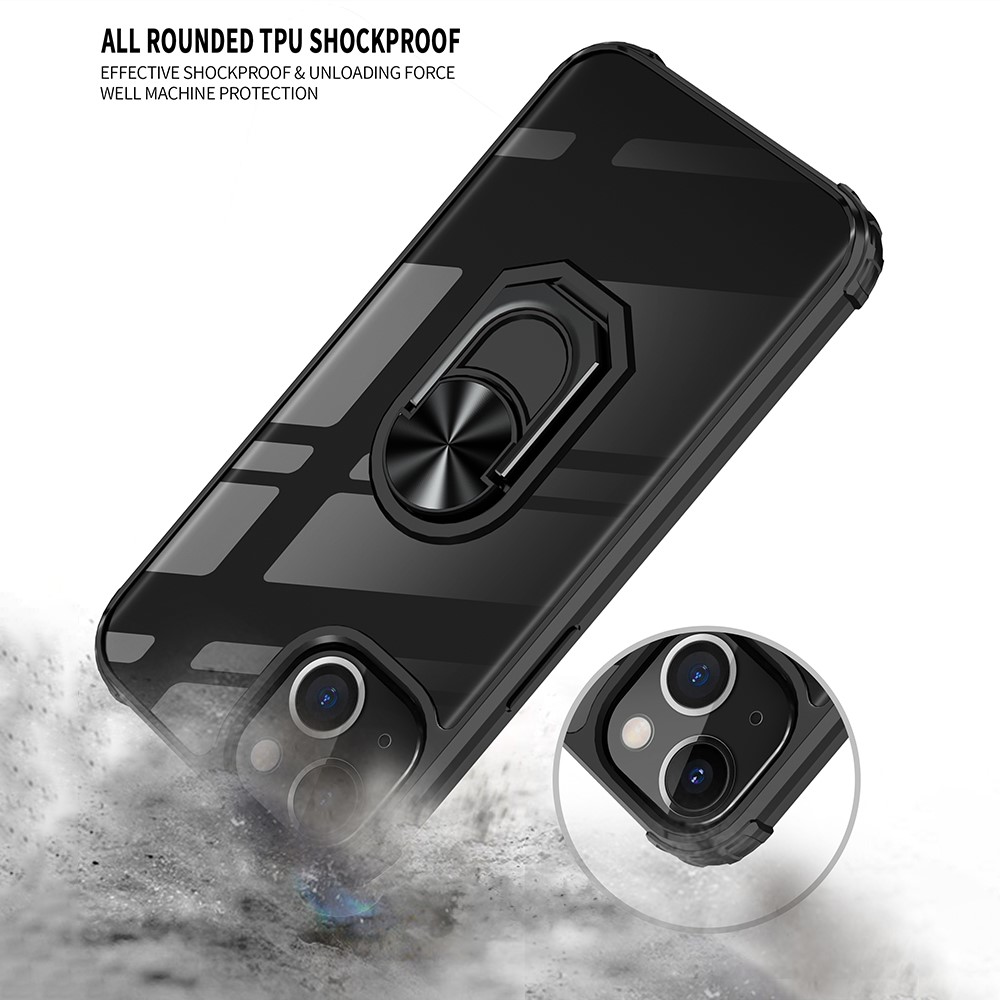 iPhone 13 Mini - Shockproof Ring Hybrid Skal - Rd