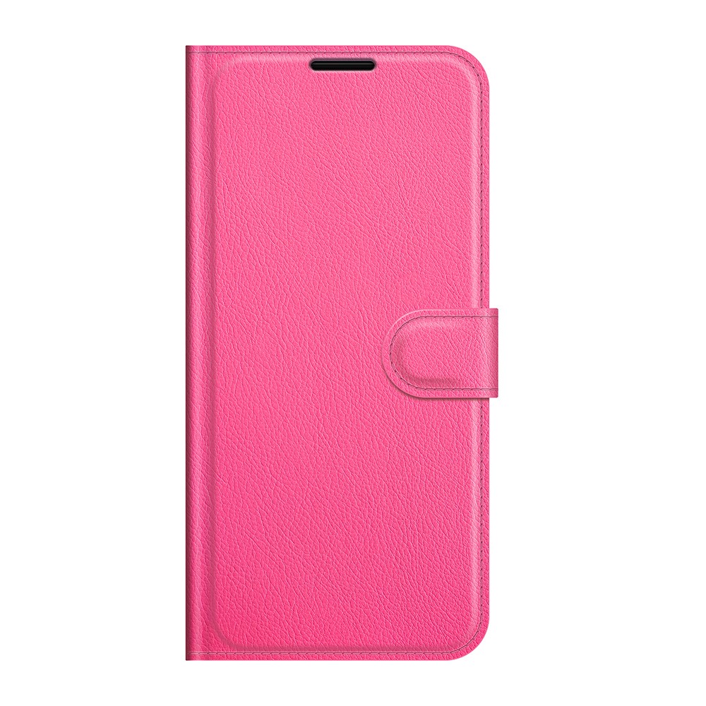 iPhone 13 Mini - Litchi Skin Lder Fodral - Rosa