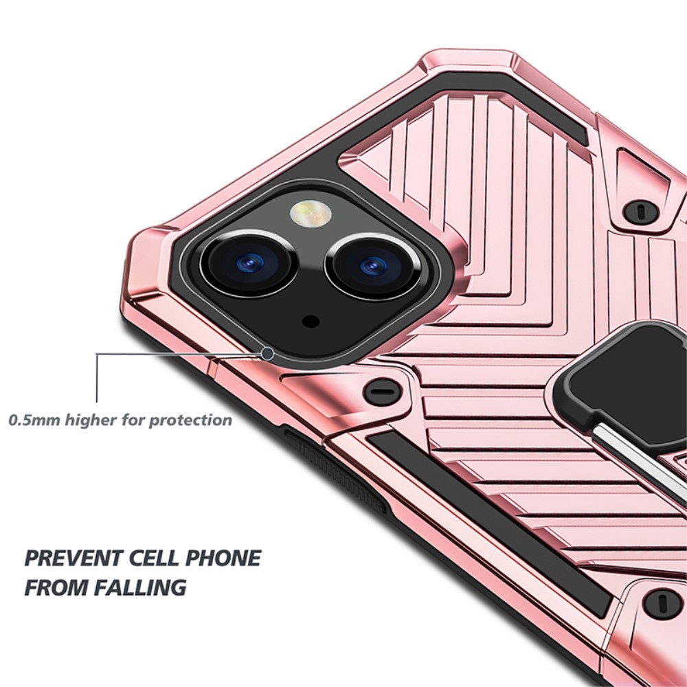 iPhone 13 Mini - Armor Hybrid Ring Skal - Rosguld