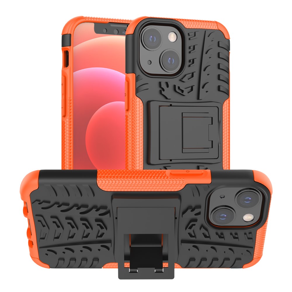 iPhone 13 Mini - Ultimata Stöttåliga Skalet med Stöd - Orange