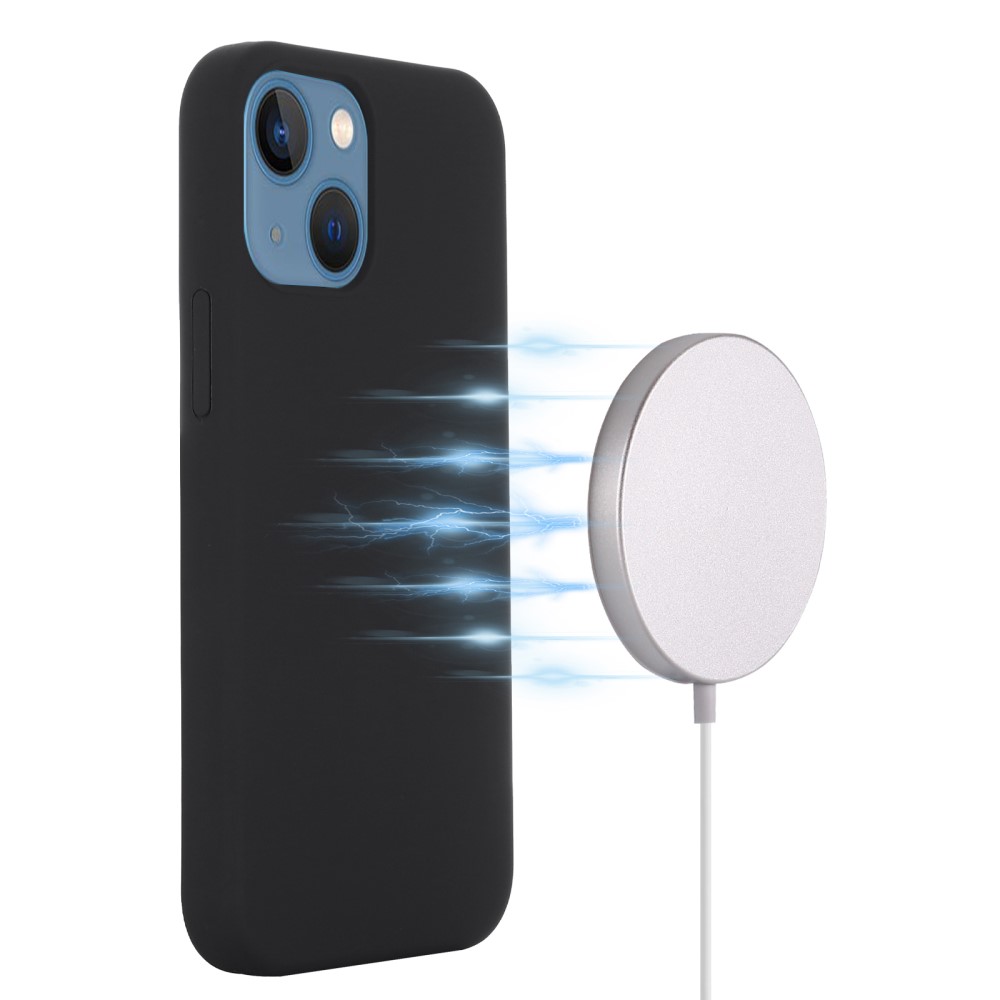 iPhone 13 Mini - MagSafe Liquid Silikon Skal - Svart