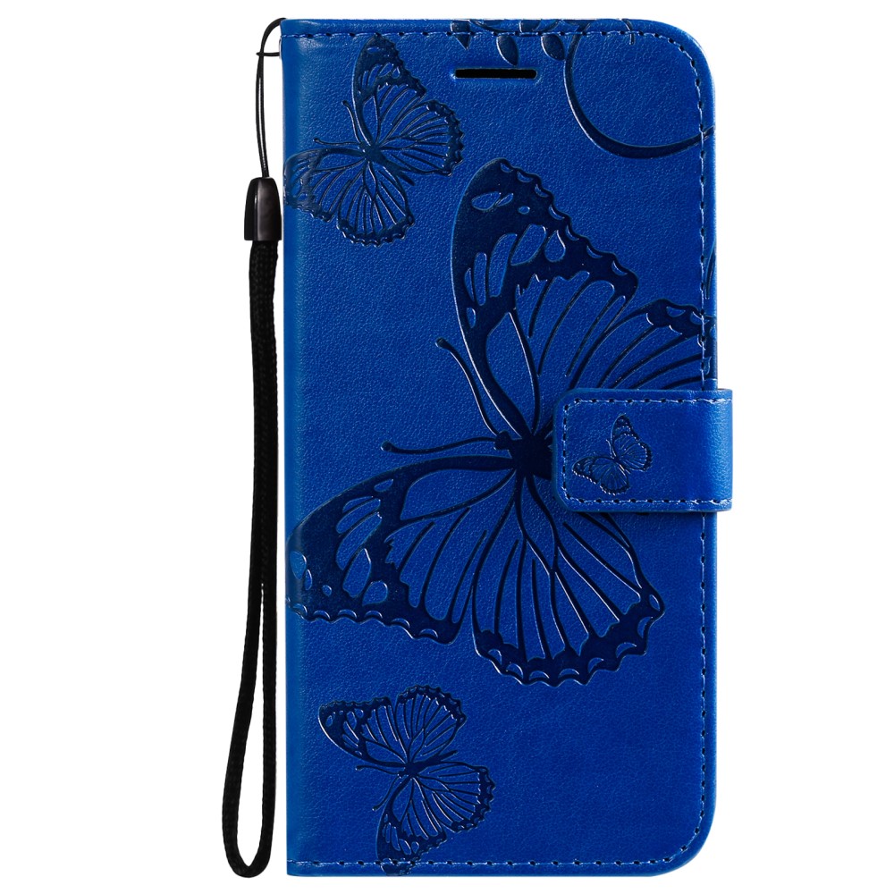 iPhone 13 Pro Max - Butterfly Lder Fodral - Bl