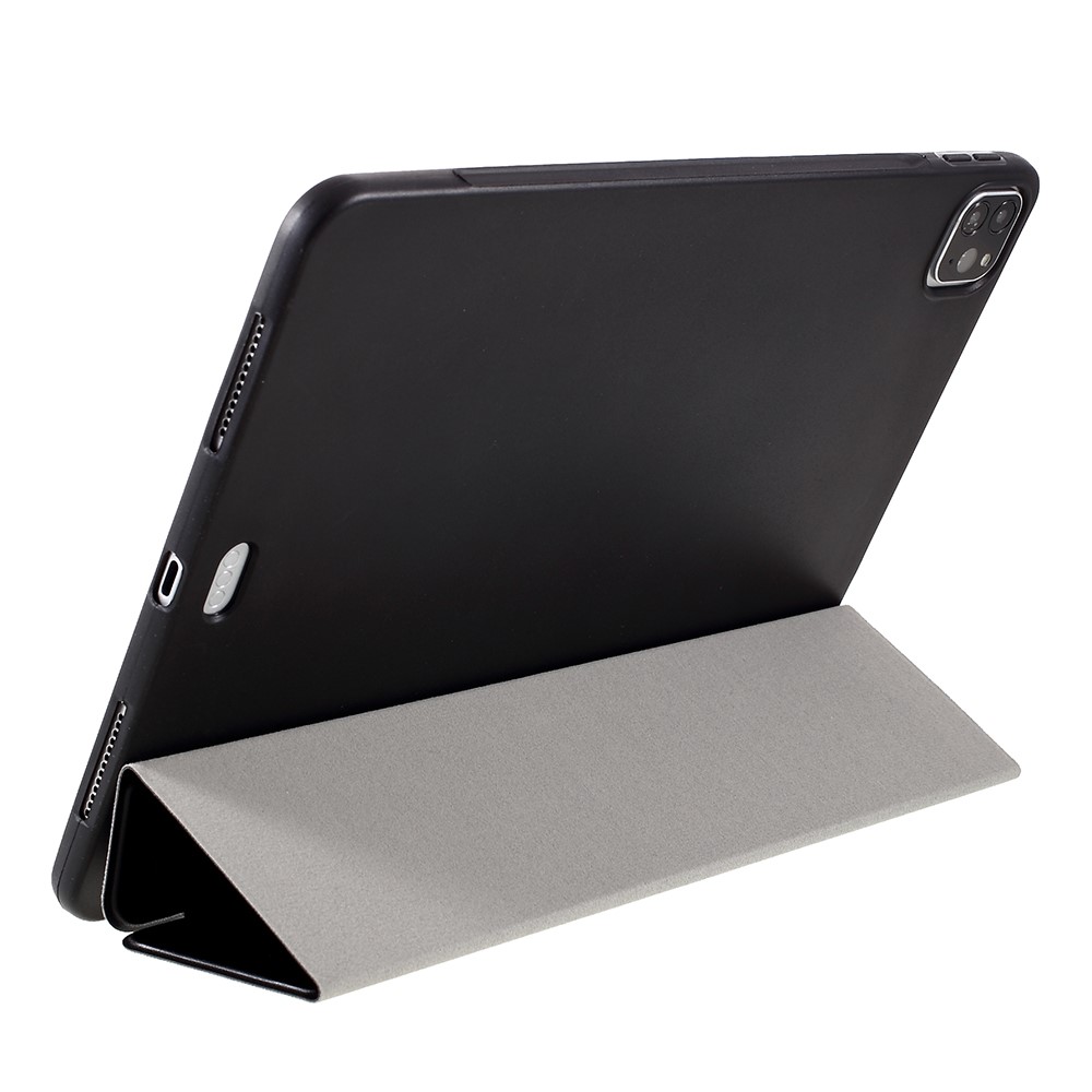 AMORUS iPad Air 2020/2022 / Pro 11 2018/2020 Fodral Lder Tri-Fold Svart