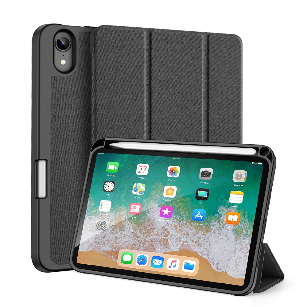 DUX DUCIS DOMO iPad Mini (2021) Fodral Tri-Fold Med Pennhllare Svart