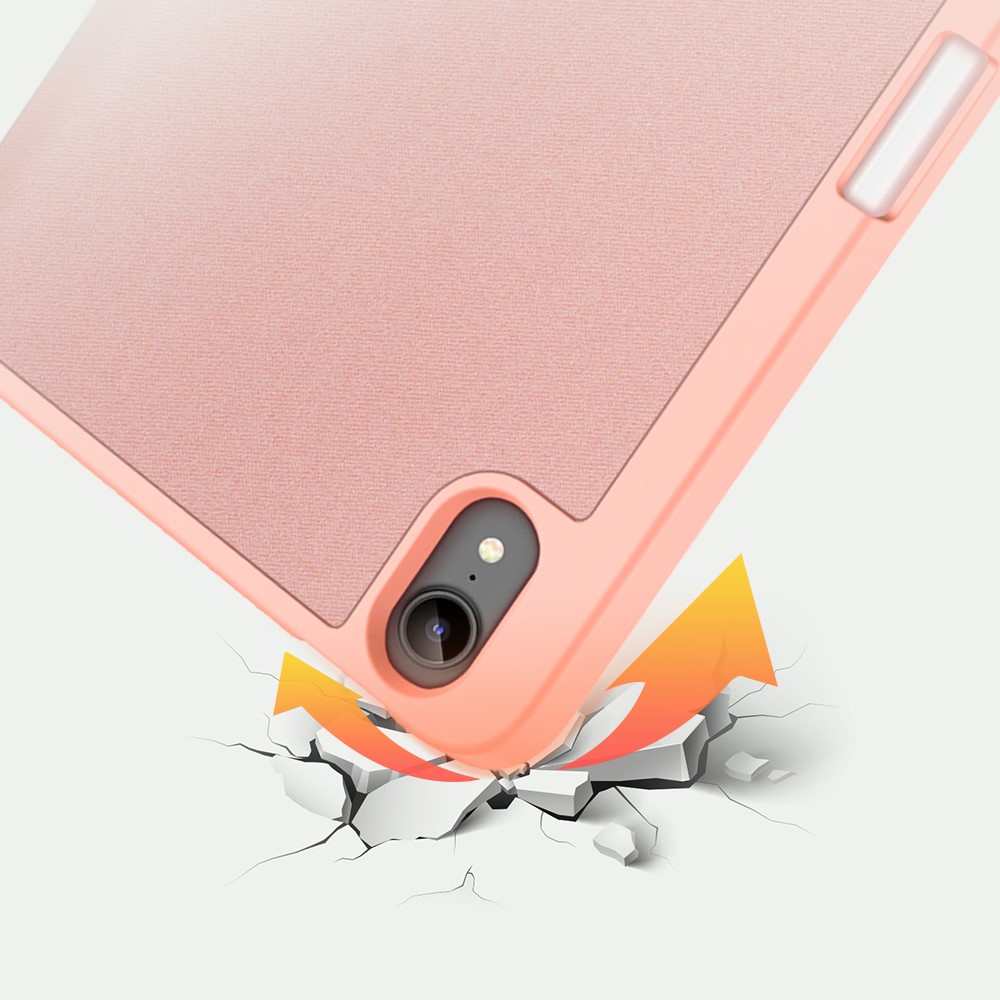 DUX DUCIS DOMO iPad Mini (2021) Fodral Tri-Fold Med Pennhllare Rosguld