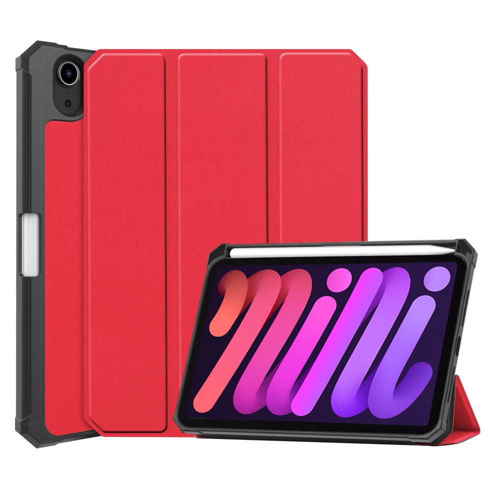 iPad Mini (2021) Fodral Shockproof Tri-Fold Med Pennhllare Rd
