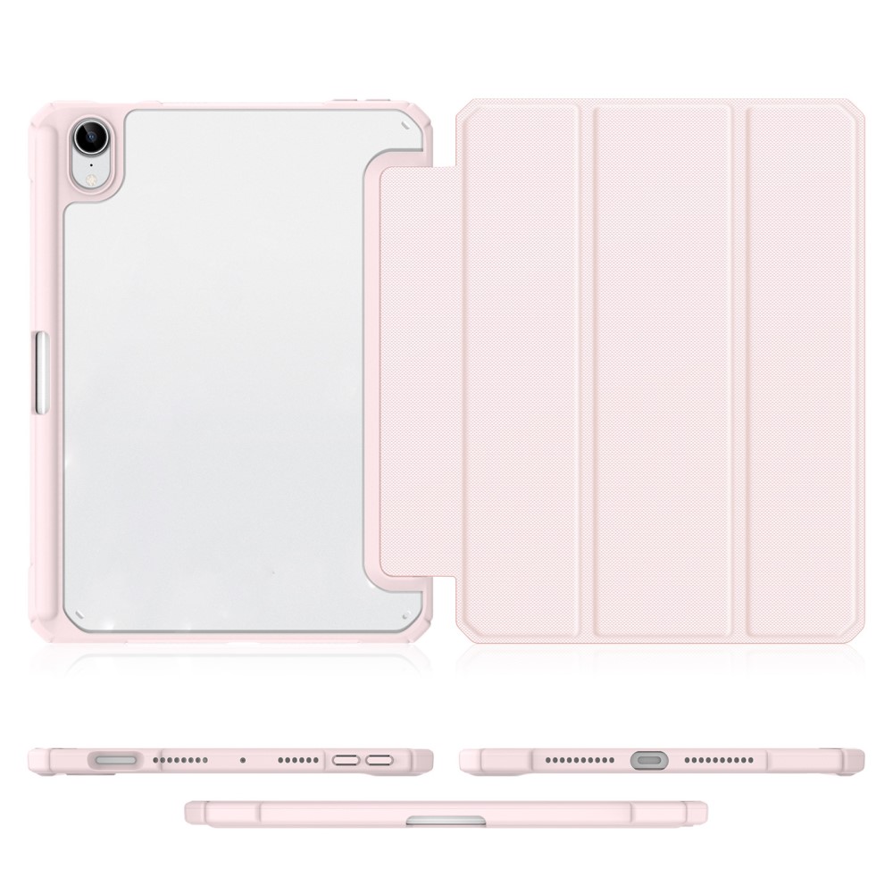 DUX DUCIS TOBY iPad Mini (2021) Fodral Tri-Fold Med Pennhållare Ljus Rosa