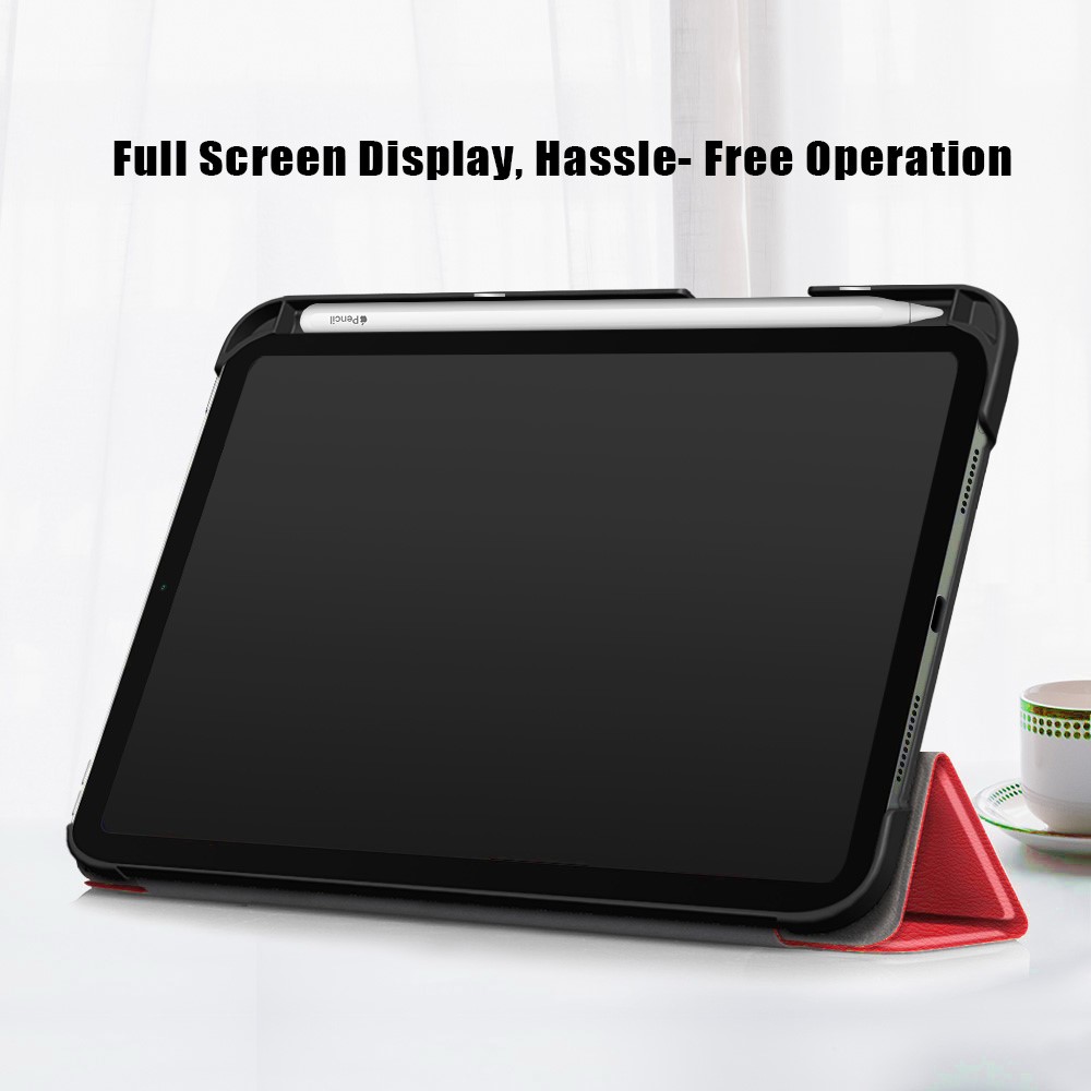 iPad Mini (2021) Fodral Tri-Fold Med Pennhllare Rd