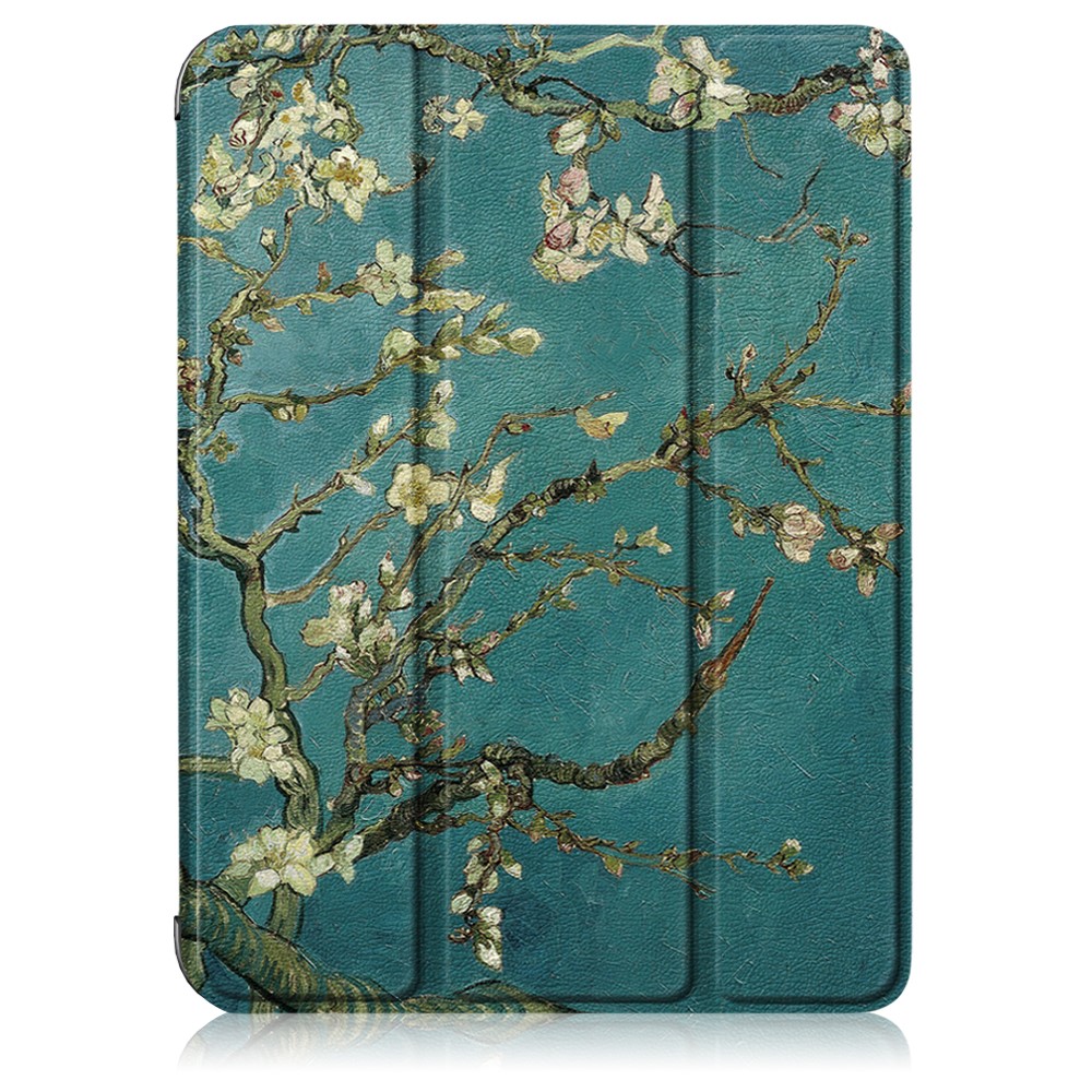 iPad Mini (2021) Fodral Tri-Fold Med Pennhllare Peach Blossom