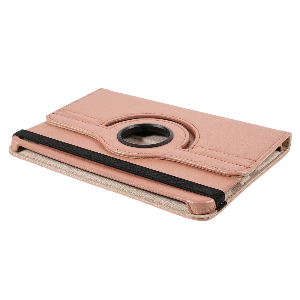 iPad Mini (2021) Fodral 360 Rotation Litchi Rosguld