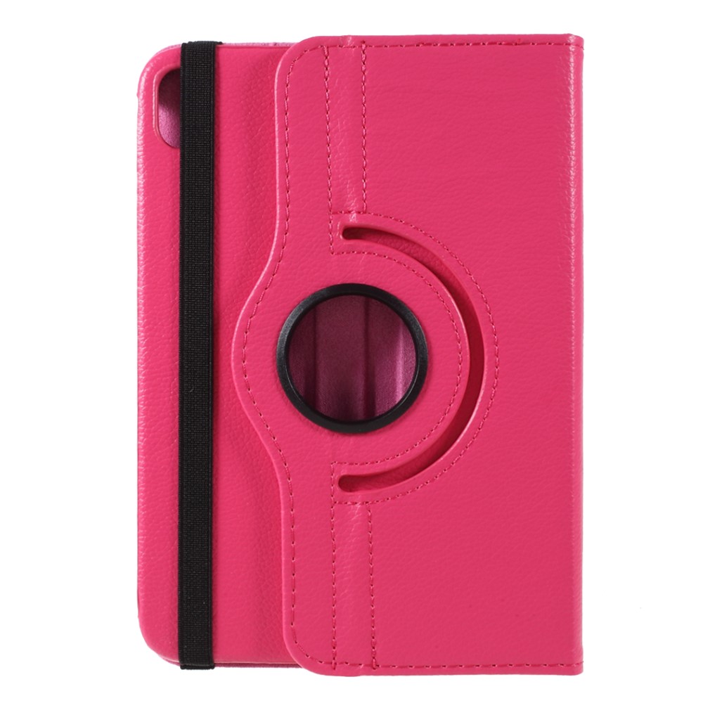 iPad Mini (2021) Fodral 360 Rotation Litchi Rosa