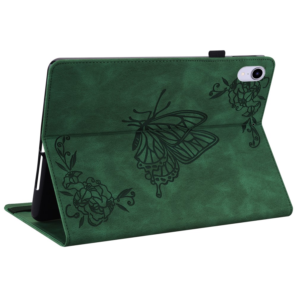 iPad Mini (2021) Fodral Butterfly Flower Grn