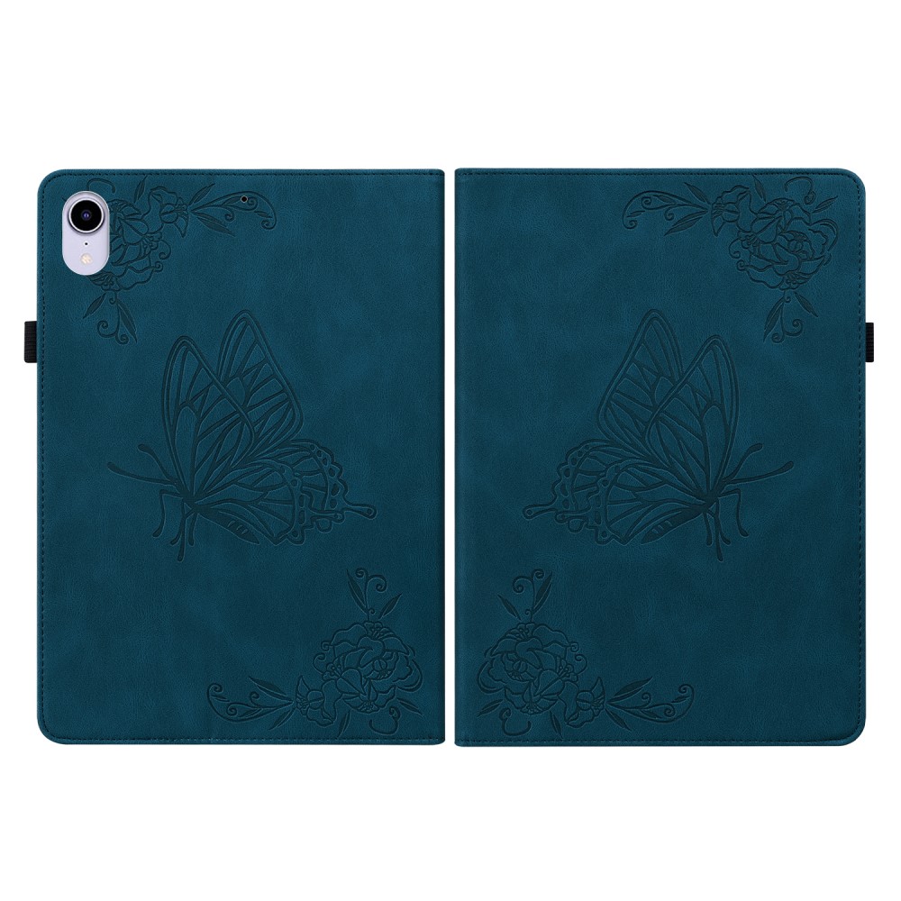iPad Mini (2021) Fodral Butterfly Flower Mrk Bl