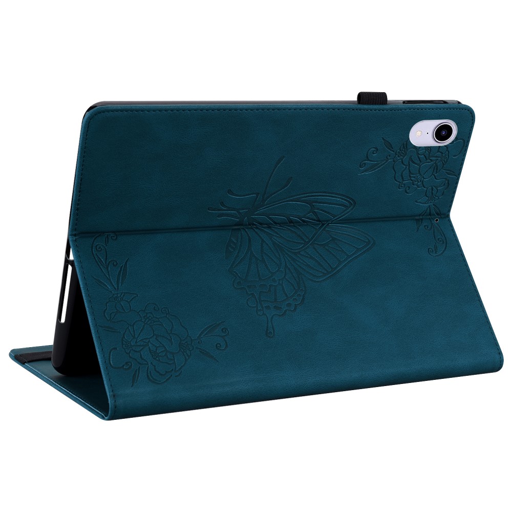 iPad Mini (2021) Fodral Butterfly Flower Mrk Bl