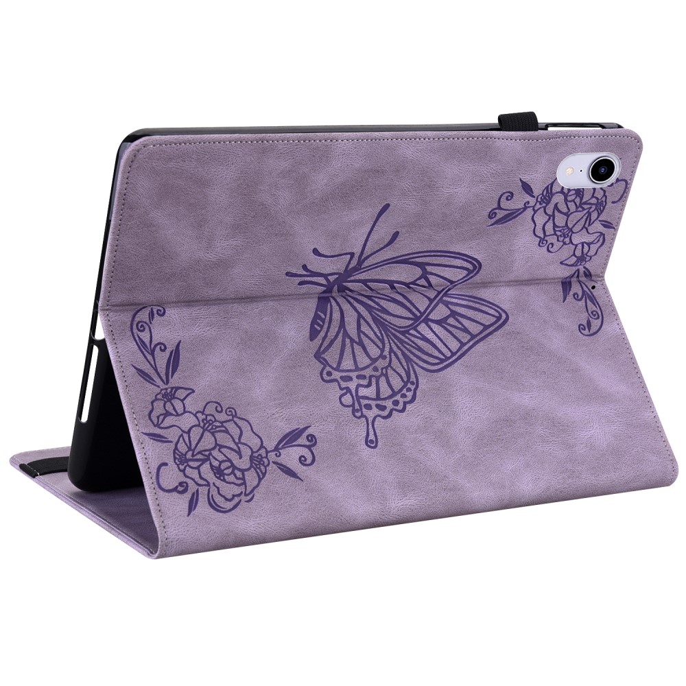 iPad Mini (2021) Fodral Butterfly Flower Lila