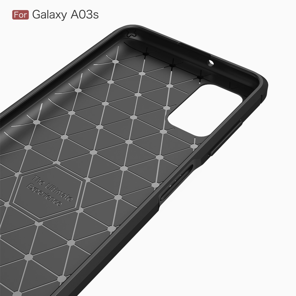 Samsung Galaxy A03s Skal Borstad Stl Textur Svart