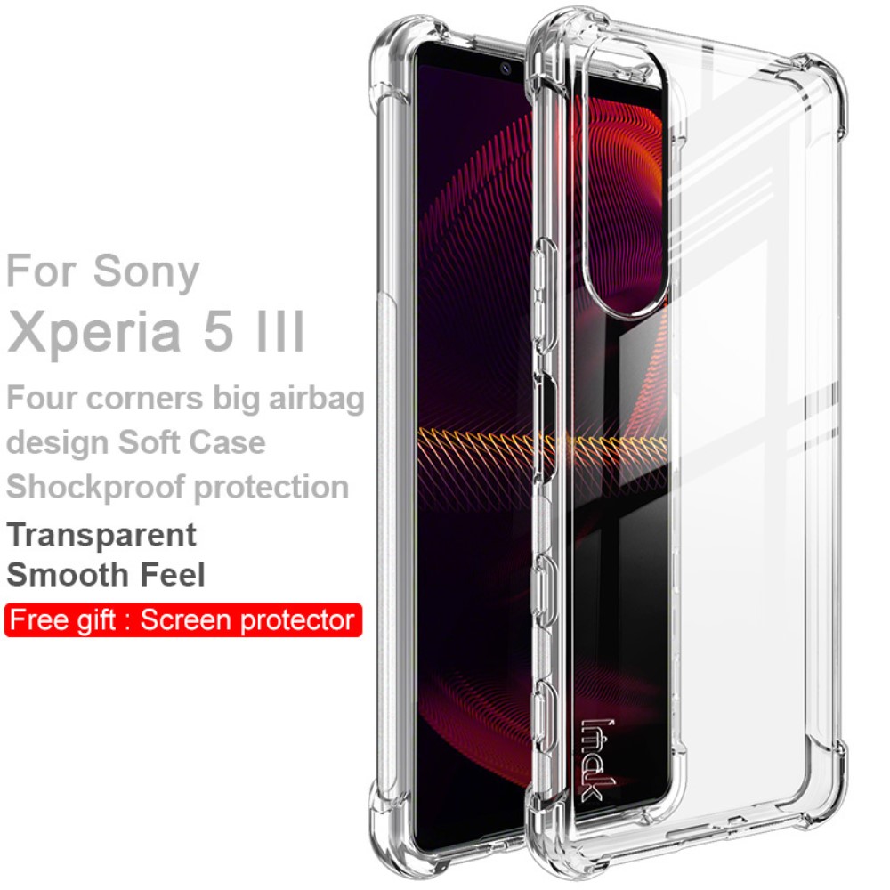 IMAK Sony Xperia 5 III Skal Shockproof TPU + Skrmskydd Transparent