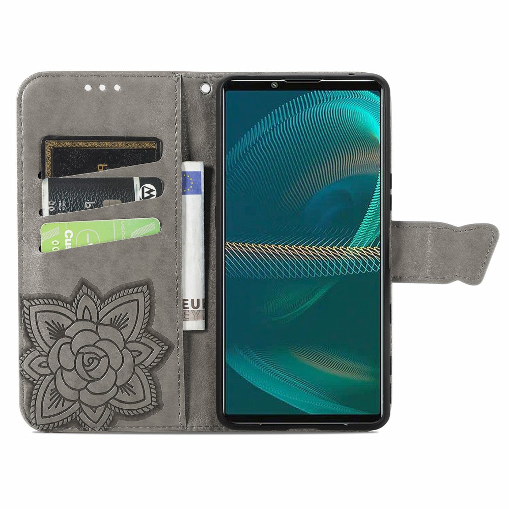Sony Xperia 5 III Fodral Tryckt Butterfly Gr