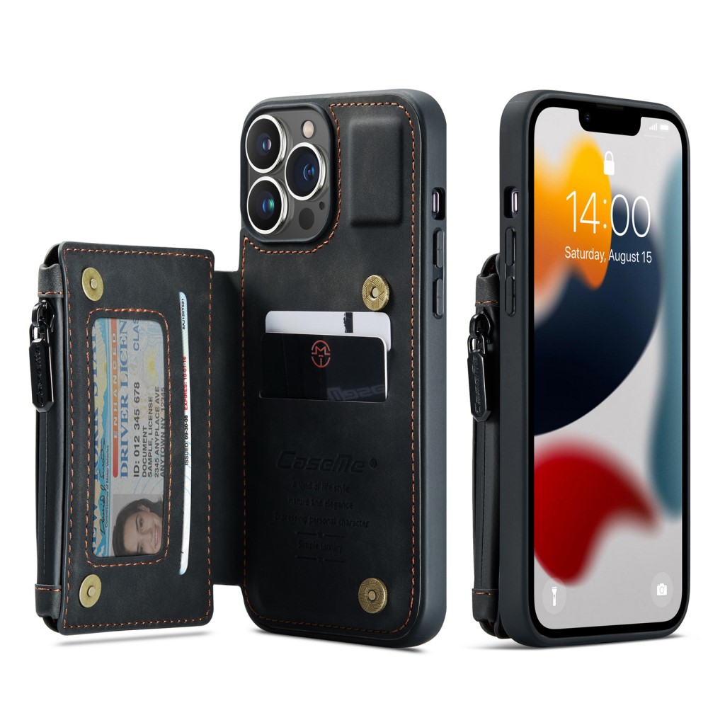 CASEME iPhone 13 Pro Max Skal Med Magnetisk Plnbok Svart