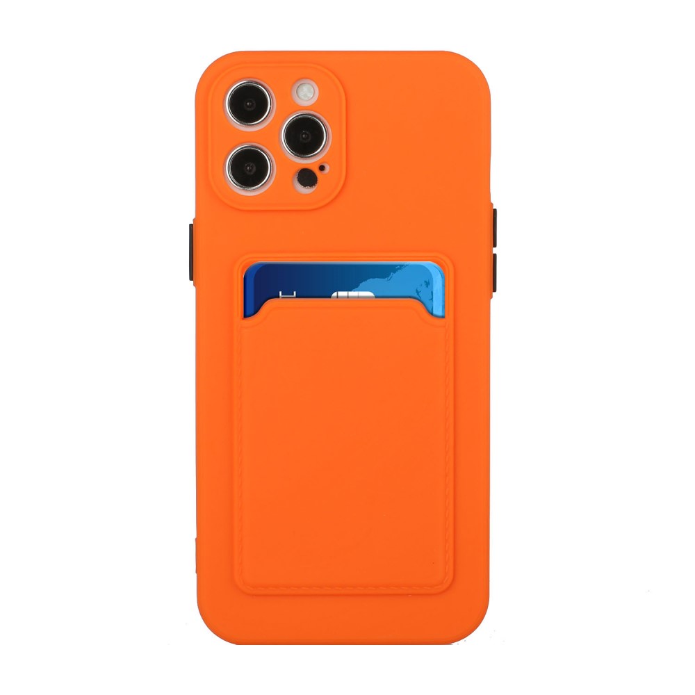 iPhone 13 Pro Skal Med Kortfack Orange