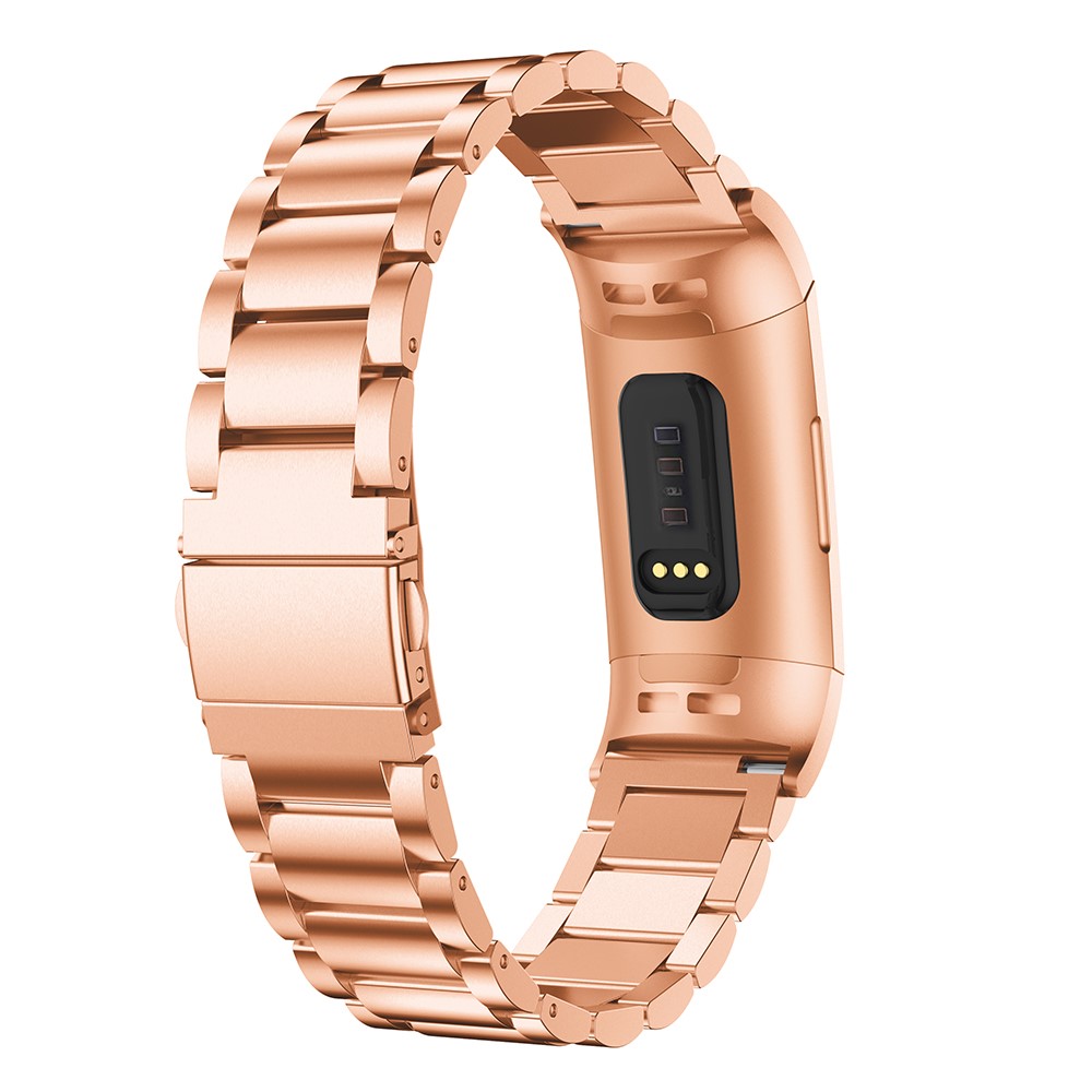 Lyxigt Metallarmband Fitbit Charge 3 / 4 Rosguld