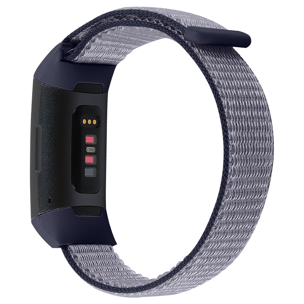 Nylon Loop Armband Justerbart Fitbit Charge 3 / 4 Bl