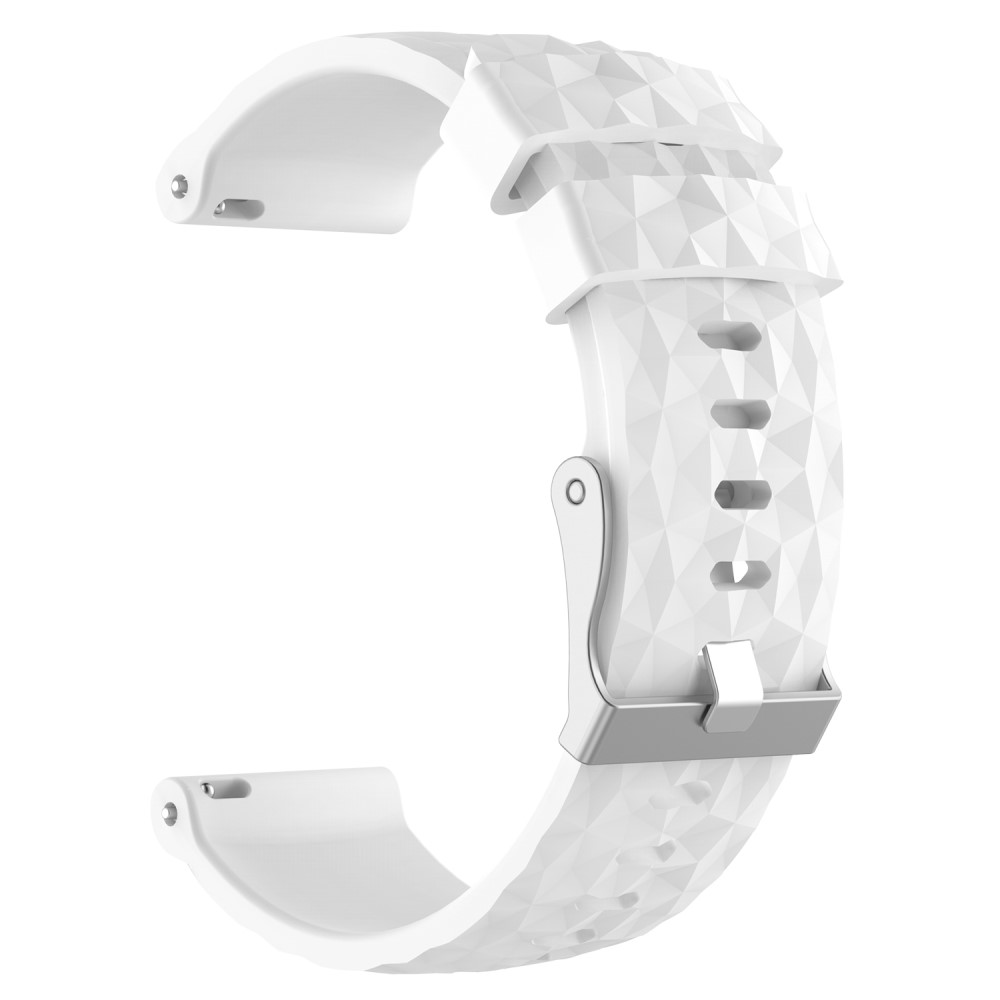 Silikon Armband Diamond Textur Suunto (24mm) Vit