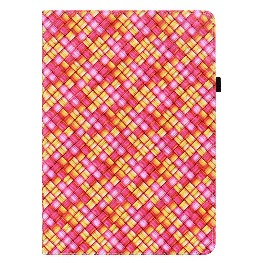 Samsung Galaxy Tab S6 Lite Fodral Vävd Textur Rosa/Gul