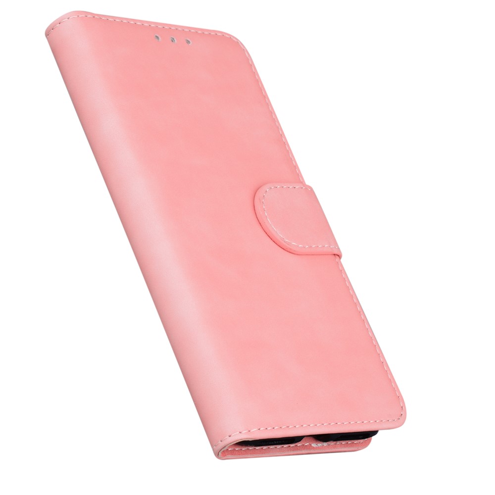 Motorola Moto G51 Fodral Skin Touch Lder Ljus Rosa