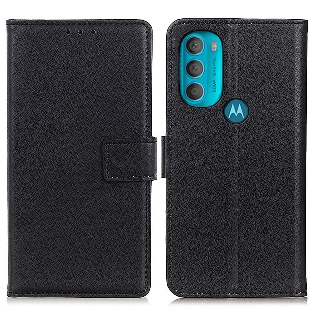 Motorola Moto G71 Fodral Lder Svart