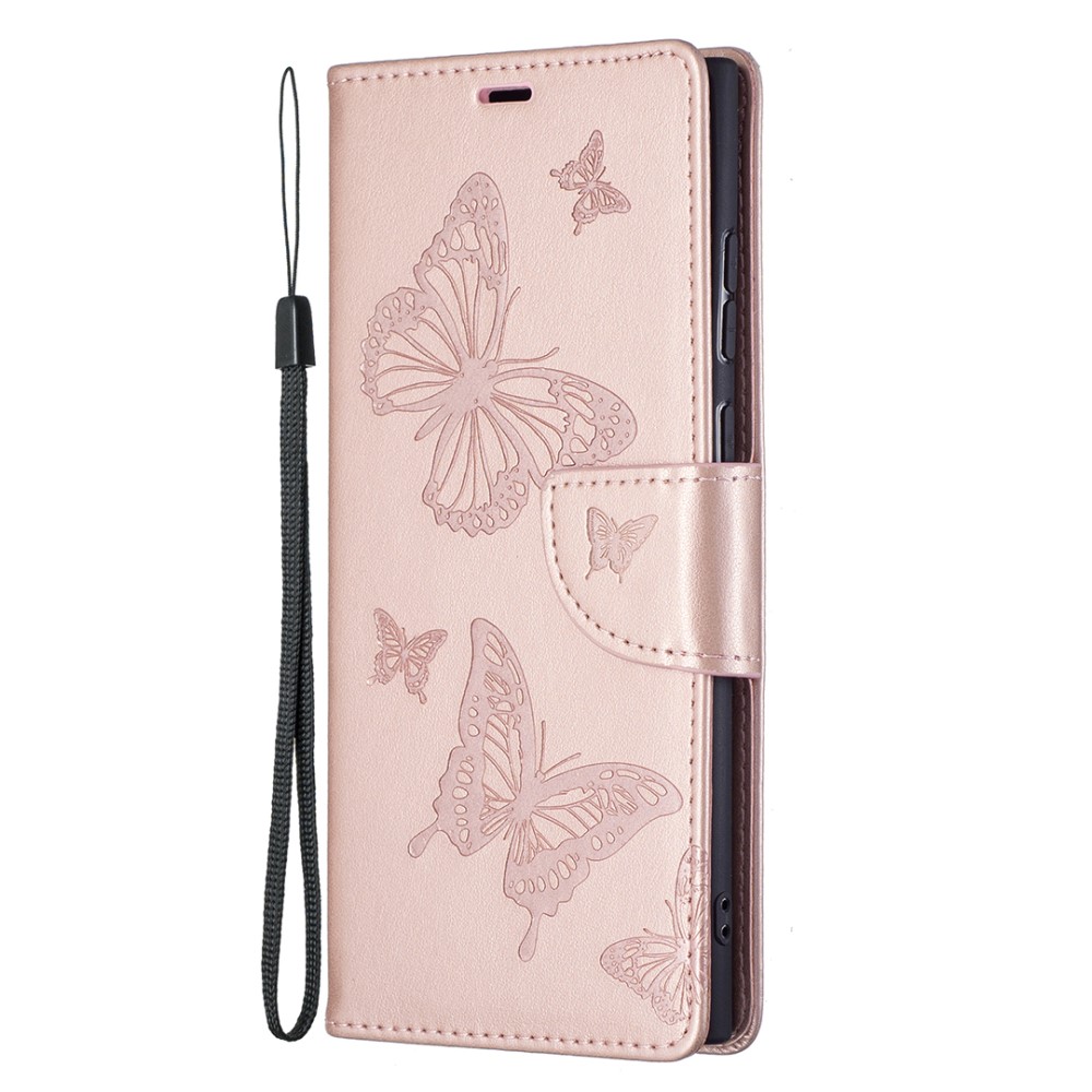 Samsung Galaxy S22 Ultra Fodral Butterfly Rosguld