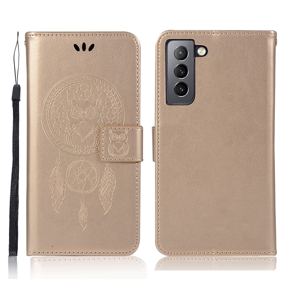 Samsung Galaxy S22 Plus Fodral Owl Dreamcatcher Guld