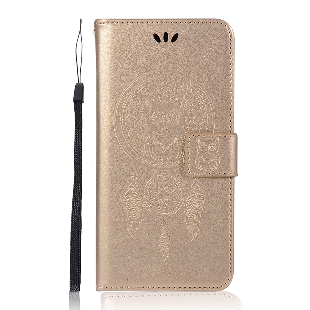 Samsung Galaxy S22 Plus Fodral Owl Dreamcatcher Guld